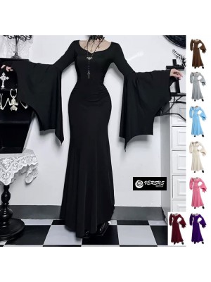 Strega Vestito Carnevale Halloween Travestimento Cosplay Witch Costume STREGA02